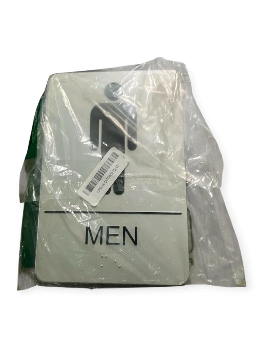 NWT! Brushed Stainless Steel Men/Women Restroom Sign - Silver